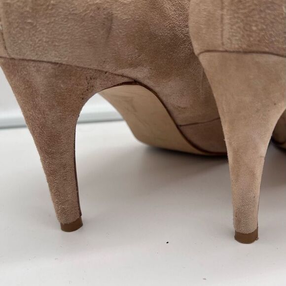 Free People Beige Suede Ankle Strap Heels - Picture 8 of 13